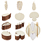 100Pcs 5 Styles Unfinished Wooden Cutouts, for Menu Recipe, Vegetables, 4.4~4.9x1.9~5x0.3cm, 20pcs/style