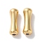 Brass Beads, Cadmium Free & Nickel Free & Lead Free, Bone, Real 18K Gold Plated, 17.5x6mm, Hole: 2mm
