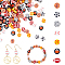 SUPERFINDINGS 350Pcs 7 Style Sports Beads Basketball Polymer Clay Beads Clay Ball Beads Baseball Loose Beads Volleyball Rugby Beads for Jewelry Making