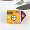 Cartoon House PVC Claw Hair Clips, DIY Hair Accessories, Gold, 47x77x42mm