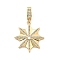 Rack Plating Brass with Cubic Zirconia Pendants, Long-Lasting Plated, Lead Free & Cadmium Free Charms, Snowflake, 28x24.5x4mm, Hole: 7.5x2.5mm