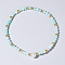 Natural Gemstone Beaded Stretch Bracelets for Women, with Pearl Bead, Inner Diameter: 6-7/8 inch(17.5cm)