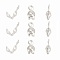 Iron Bead Tips, Calotte Ends, Clamshell Knot Cover, Silver Color Plated, 8x4mm, Hole: 1.5mm, Inner Diameter: 3mm