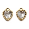 304 Stainless Steel Pendants, with Cubic Zirconia, Heart, Clear, 6.5x5.5x3.5mm, Hole: 1mm