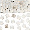 Preciosa® MAXIMA Crystal Fancy Stones, Czech Crystal, 435 23 615 Square, Dura Foiling, 01000 White Opal, 6x6mm