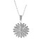 Stainless Steel Diasy Flower Pendantl Necklaces Women Fashion Minimalist Design Jewelry, Silver, 17.72 inch(45cm)