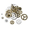 36Pcs 12 Styles Tibetan Style Alloy Steampunk Pendants, Gear, Cadmium Free & Lead Free, Gear, Antique Bronze & Antique Silver, 8~42x1~4mm, Hole: 1~8mm, 3pcs/style