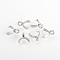 Tarnish Resistant 304 Stainless Steel Ice Pick Pinch Bails, Stainless Steel Color, 9x8x2.5mm, Hole: 2mm