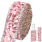 PandaHall 1 Yard Crystal Rhinestones Trim, 20mm/0.79 Inch Pink Hotfix Ribbon Artificial Gemstone Trim Iron on Bling Applique Tape for DIY Dress Shoes Bag Phone Decor, 1m