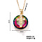 Vintage Sparkling Rhinestone Cross Virgin Pendant Necklaces, Brass Cable Chain Necklaces for Women, Golden, 15.75 inch(400mm)