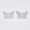 Brass Links connectors, Etched Metal Embellishments, Long-Lasting Plated, Cadmium Free & Nickel Free & Lead Free, Butterfly, Platinum, 13x19x0.3mm, Hole: 1.4mm