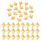 60Pcs Tibetan Style Alloy Beads, Cadmium Free & Lead Free, Cross, Antique Golden, 15x12x5mm, Hole: 2mm