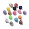 Acrylic Rhinestone Ball Beads, Sparkling Beads with Hexagon Patterns, Round, Mixed Color, 20x18.5mm, Hole: 2.8mm