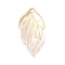 Two Tone Glass Pendants, Giant leaf Charms, Moccasin, 30x16x3mm, Hole: 1.2mm
