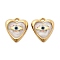 IP Plating(IP) 304 Stainless Steel Enamel Pendants, Real 18K Gold Plated, Evil Eye Charm, Heart, 21.5x18.5x3.5mm, Hole: 2mm