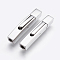 Tarnish Resistant 304 Stainless Steel Bayonet Clasps, Rectangle, Stainless Steel Color, 28x5mm, Hole: 3mm