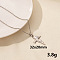 Stainless Steel Cross Pendant Necklace, Fashion Jewelry for Women