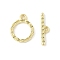 Alloy Toggle Clasps, Cadmium Free & Lead Free, Rack Plating, Ring, Golden, Ring: 13.5x10.5x1.5mm, Hole: 1.2mm, Bar: 4x15.5x1.5mm, hole: 1.2mm