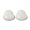 Glass Cabochons, Imitation Gemstone, Buddhist Statues, White, 28x29x7mm