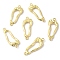 Alloy Connector Charms, Hollow Footprint Links, Golden, 38.5x15x4.5mm, Hole: 2mm