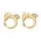 Brass Micro Pave Clear Cubic Zirconia Pendants, Cadmium Free & Nickel Free & Lead Free, Dragon Charms, Real 18K Gold Plated, 18x19x2.5mm, Hole: 1mm