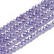 Cubic Zirconia Beads Strands, Faceted, Round, Medium Purple, 3x2.5~3mm, Hole: 0.3mm, about 114~141pcs/strand, 37cm