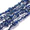 Natural Imperial Jasper Bead Strands, Dyed, Chips, Medium Blue, 6~10x5~8x4~6mm, Hole: 1.2mm, about 79pcs/strand, 15.75 inch(40cm)