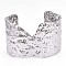 Non-Tarnish 304 Stainless Steel Wide Open Cuff Bangle for Women, Stainless Steel Color, Inner Diameter: 1-3/4x2-3/8 inch(4.6cmx6.15cm)