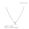 Simple Stainless Steel Pave Clear Cubic Zirconia Flat Round Pendant Necklaces for Women Daily Wear, Silver, 17.72 inch(45cm)