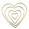 Iron Hoops, Macrame Ring, for Crafts and Woven Net/Web with Feather Supplies, Heart, 150mm