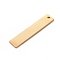 Ion Plating(IP) 304 Stainless Steel Pendants, Stamping Blank Tag, Rectangle/Bar, Golden, 40x8x0.8mm, Hole: 2mm