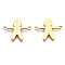 201 Stainless Steel Link Connectors, Laser Cut, Boy, Golden, 14.5x17.5x1mm, Hole: 1.4mm