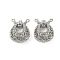 Hollow Out Brass Chandelier Component Links, Cadmium Free & Nickel Free & Lead Free, Teardrop, Real Platinum Plated, 22x18x12.5mm, Hole: 1.4mm