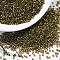 MIYUKI Delica Beads, Cylinder, Japanese Seed Beads, 11/0, (DB0604) Dyed Silver Lined Golden Olive, 1.3x1.6mm, Hole: 0.8mm, about 2000pcs/10g