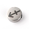 304 Stainless Steel Beads, Twelve Constellations, Stainless Steel Color, Sagittarius, 8x3mm, Hole: 2mm