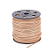 90M Flat Faux Suede Cord, Faux Suede Lace, Tan, 3x1.2mm, about 98.43 Yards(90m)/Roll