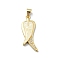Brass Micro Pave Clear Cubic Zirconia Pendants, Cadmium Free & Lead Free, with Sythetic Opal, Leaf, Real 18K Gold Plated, 28.5x10.5x2.5mm, Hole: 4x3.5mm