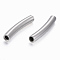Tarnish Resistant 304 Stainless Steel Tube Beads, Curved, Stainless Steel Color, 25x4mm, Hole: 3mm