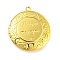 Rack Plating Brass Locket Pendants, Photo Frame Pendants for Necklaces, Cadmium Free & Lead Free, Flat Round Charm, Real 18K Gold Plated, 36x32.5x6.5mm, Hole: 2mm, Inner Diameter: 24.5mm