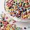 Glass Seed Beads, Opaque Colors Lustered, Round, Mixed Color, 3mm, Hole: 1mm, about 10000pcs/pound