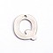 Non-Tarnish 304 Stainless Steel Letter Charms, Letter.Q, 11x9.5x0.8mm, Hole: 1mm