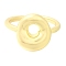 Rack Plating Brass Open Cuff Rings, Long-Lasting Plated, Letter, Letter O, 14mm
