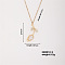 Elegant Vintage Tulip Brass Micro Pave Cubic Zirconia Pendant Necklaces, Cable Chains Necklaces for Women, Clear, 15.75 inch(400mm)