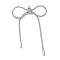 304 Stainless Steel Pendants, Bowknot Charm, Stainless Steel Color, 46.5x36x5mm, Hole: 1.4mm