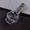 Glass Spray Perfume Bottles, SPA Aromatherapy Essemtial Oil Empty Bottle, Silver, 6.9x3.8cm, Capacity: 10ml(0.34fl. oz)