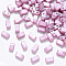 2-Hole Baking Painted Glass Seed Beads, Colours Luster Plated, Rectangle, Plum, 4.5~5.5x2x2~2.5mm, Hole: 0.5~0.8mm, about 2000pcs/bag