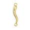 Brass Horn of Plenty Connector Charms, Long-Lasting Plated, Lead Free & Cadmium Free, Rack Plating, Real 18K Gold Plated, 20.5x4.5x3.5mm, Hole: 1.4mm