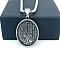 Stainless Steel Virgin Mary Pendant Necklaces for Men, Stainless Steel Color