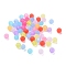 Transparent Acrylic Ball Beads, Frosted Style, Round, Mixed Color, 6mm, Hole: 1mm, about 4200pcs/500g