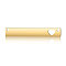 Ion Plating(IP) 304 Stainless Steel Links Connectors, Manual Polishing, Rectangle with Hollow Heart, Laser Cut, Golden, 36x6x1.7mm, Hole: 1.4mm